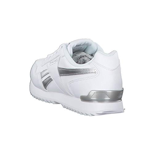 Reebok Royal Glide Ripple Clip, Zapatillas de Trail Running Mujer, White/White/Silver Met, 37.5 EU