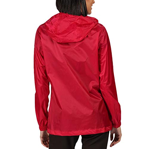 Regatta Pack-it III Chaqueta con Capucha Impermeable, Transpirable, Sin Forro Y Ligera Jackets Waterproof Shell, Mujer, Dark Cerise, 16