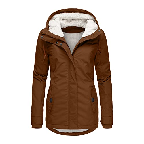 riou Abrigo Mujer Invierno Rebajas Chaqueta Moda Informal Suéter Talla Grande Camisa de Manga Larga Deportivos Cálido Outerwear al Aire Libre Slim Fit Chaquetas