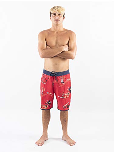 RIP CURL Ripcurl Mens Mirage Velzy Boardshorts CBOBB9 - Bright Red Waist Size - 32