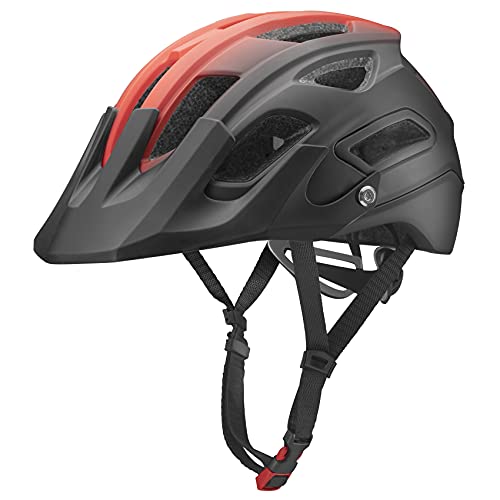 ROCKBROS Casco Aerodinámico con Visera Ajustable Desmontable de Bicicleta MTB, Unisex Adulto (55-61cm)