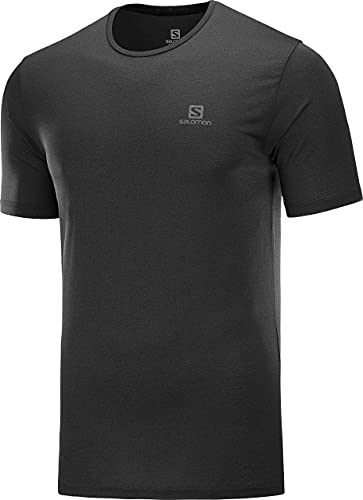 Salomon Agile Training Tee Camiseta Deportiva De Manga Corta Hombre, Negro (Black), L