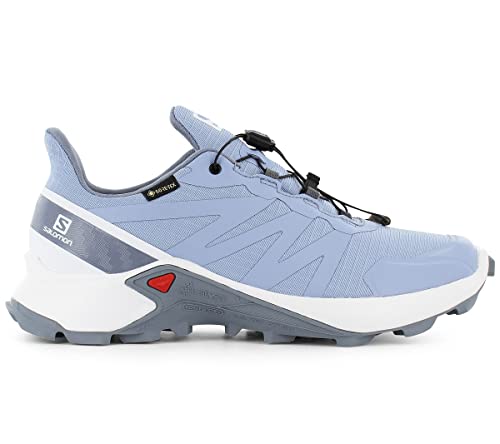 Salomon Shoes Supercross GTX, Zapatillas de Running Mujer, Azul (Forever Blue/White/Flint Stone), 38 EU