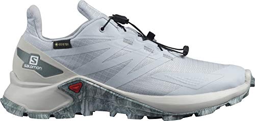 SALOMON Supercross Blast GTX W, Zapatillas de Senderismo Mujer, Arctic Ice/Lunar Rock/Stormy Weather, 44 EU