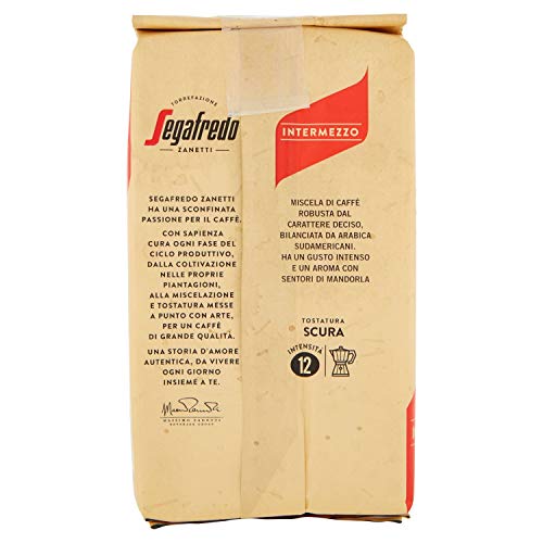 Segafredo - Zanetti- Café Molido - Intermezzo - Intensidad 12 - Café con Gran Cuerpo - Producto Italiano - 225 Gramos