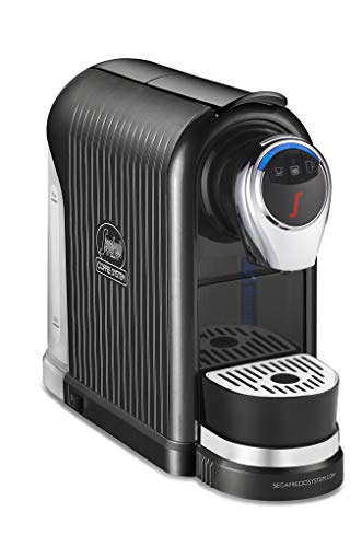 Segafredo Zanetti Coffee System - Máquina para café expreso 1 Plus gris, compacta, intuitiva y elegante con 60 cápsulas expreso originales Segafredo, aroma equilibrado y crema.