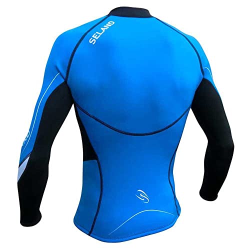 SELAND Chaqueta Neopreno Phuket Azul Negro, 2XL para Hombre