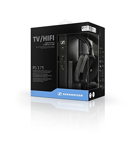 Sennheiser RS 175 Circumaural Diadema Negro RS 175, Circumaural, Diadema, Inalámbrico, 17-22000 Hz, 114 dB, Negro