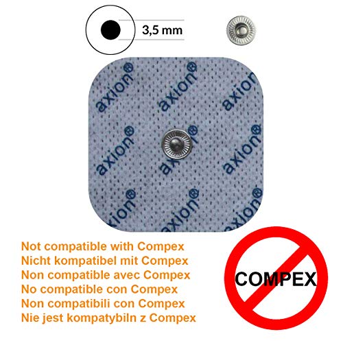 Set mix de 16 electrodos tens ems axion | Compatible con VITALCONTROL y Beurer electroestimulador TENS y EMS | Parches de conexión 3,5 mm a botón o snap