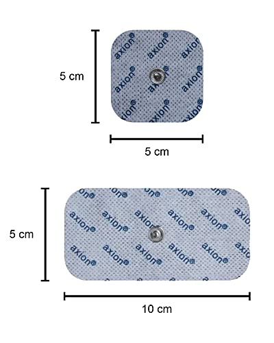 Set mix de 16 electrodos tens ems axion | Compatible con VITALCONTROL y Beurer electroestimulador TENS y EMS | Parches de conexión 3,5 mm a botón o snap