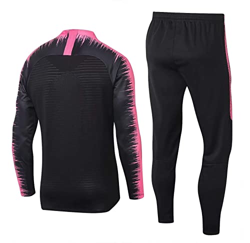 SHCOOCY Chándales de fútbol Portugal para hombre, chándal de entrenamiento de fútbol para club de fútbol PṢG chándal de manga larga para adultos Paris, primavera y otoño unisex (Negro 2, l)