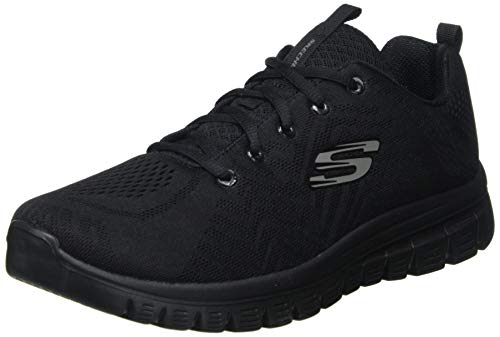 Skechers Graceful-Get Connected, Zapatillas Mujer, Negro (BBK Black Mesh), 41 EU