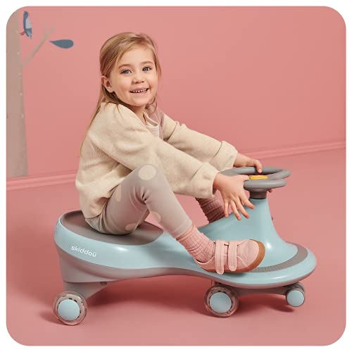 skiddoü TwistCar Bjorg correpasillos giratorio para niños, mantener el equilibrio corporal, cochecito, coche maniobrable a partir de 3 años, hasta 50 kg, azul