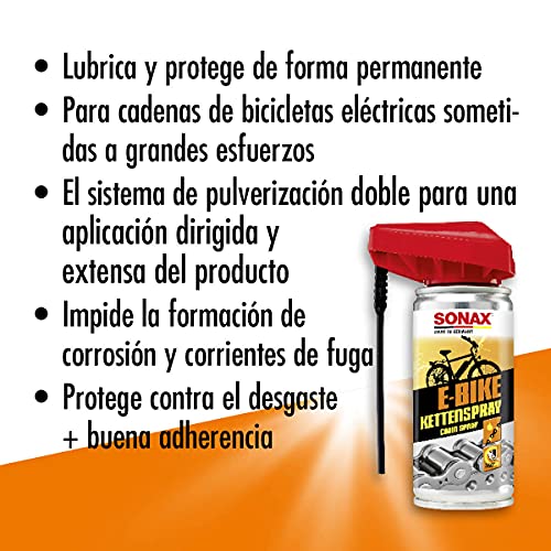 SONAX E-BIKE Spray (100 ml) para cadenas con EasySpray | N.° 08721000