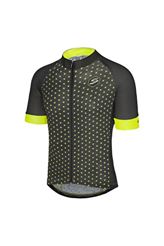 Spiuk Performance Maillot, Hombre, Gris/Amarillo, M