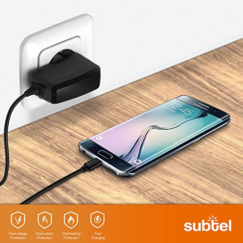 subtel® Cargador Micro USB Compatible con Polar M400 / A370 / A360 / RC3, Cable de Carga 1A / 1000mA de smartwatch/Reloj Inteligente, Fuente de Alimentación, Adaptador CA