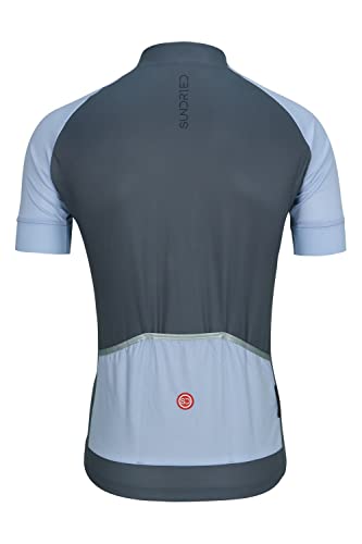 SUNDRIED Maillot Ciclista clásico de Manga Corta para Hombre Bicicleta de Pista Top Ciclismo de montaña Kit de Ciclismo (Azul, XL)