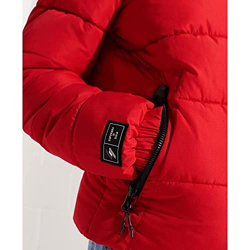 Superdry Acolchado Deportivo sin Capucha Chaqueta, Risk Red, L para Hombre