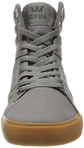 Supra Aluminum, Zapatillas de Skateboard Unisex Adulto, Gris (Charcoal-Gum-M 26), 36 EU