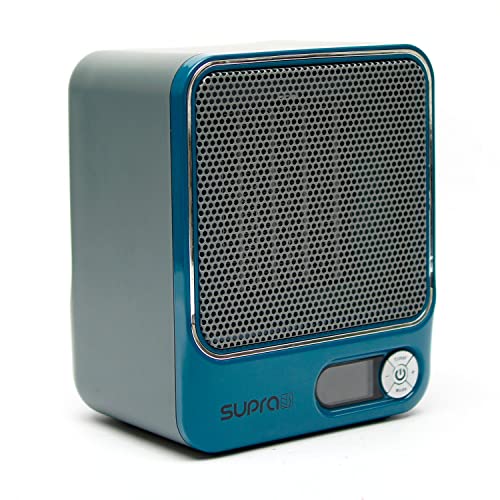 Supra CERAM DIGITAL BLEU CAPRI - Calefactor cerámico, 1500W, función ventilador, programable, temporizador, pantalla digital, temperatura regulable, hasta 30m2, 17x13x20, azul