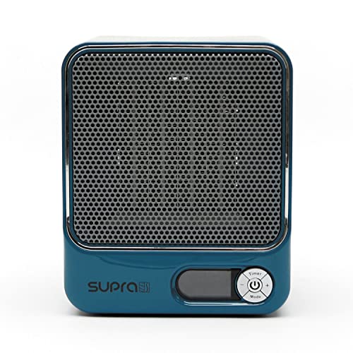 Supra CERAM DIGITAL BLEU CAPRI - Calefactor cerámico, 1500W, función ventilador, programable, temporizador, pantalla digital, temperatura regulable, hasta 30m2, 17x13x20, azul