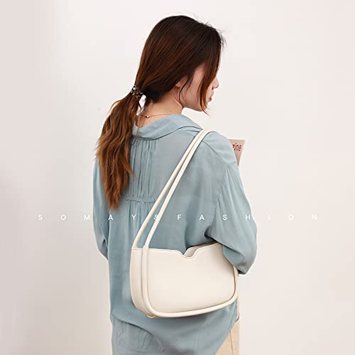 Sxcespp Bolso de Mano de Piel sintética Suave para Mujer De, Bolso de Cubo, Bolso de Mano de Hombro de Embrague clásico Retro con Cierre de Cremallera Bolsos de Hombro Laterales para Mujer