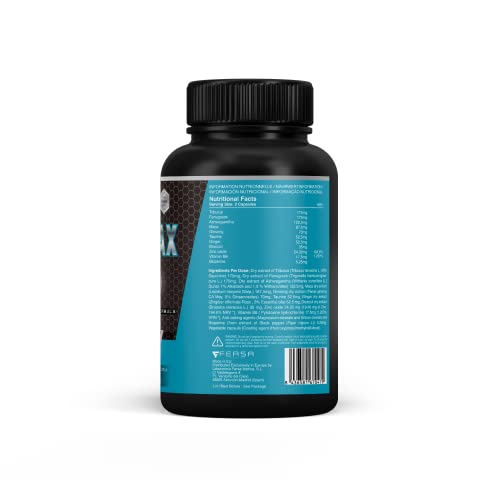 Testosterona | Potente booster de testosterona pura | Con maca andina y taurina | Potenciador sexual | Aumenta la masa muscular, el rendimiento y la libido sexual | Acción quemagrasas | 120 cápsulas