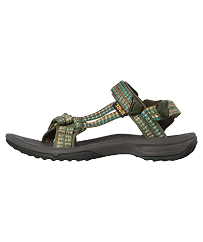 Teva Terra Fi Lite, Sandalias de Punta Descubierta Mujer, Verde (Burnt Olive Btol), 37 EU