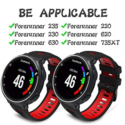 Th-some Correa para Garmin Forerunner 735XT - Compatible con Forerunner 235 Correa de Reloj, Pulsera de Reemplazo Silicona Suave Sports Banda para Forerunner 220, 230, 620, 630 y 236 Smart Watch