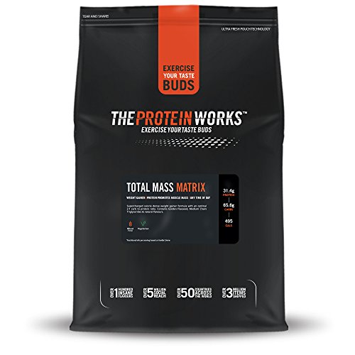 THE PROTEIN WORKS, Total Mass Matrix Gainer de Masa, Plátano suave, 2 kg