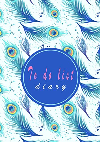 To do list diary: A4 Chaos Coordinator notebook ,life organiser to get things done -blue Feathers- for daily life planning -undated daily planner ,for school or work or daily tasks