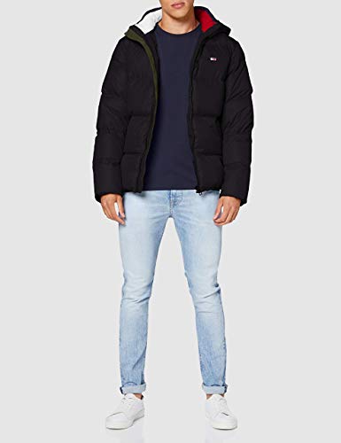 Tommy Jeans TJM Essential Down Jacket Chaqueta, Negro, XS para Hombre