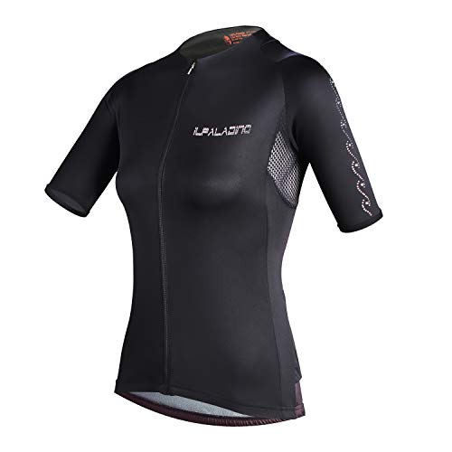 Top ciclista, de DuShow, de manga corta, de verano, multicolor, para mujer, Mujer, color negro, tamaño L