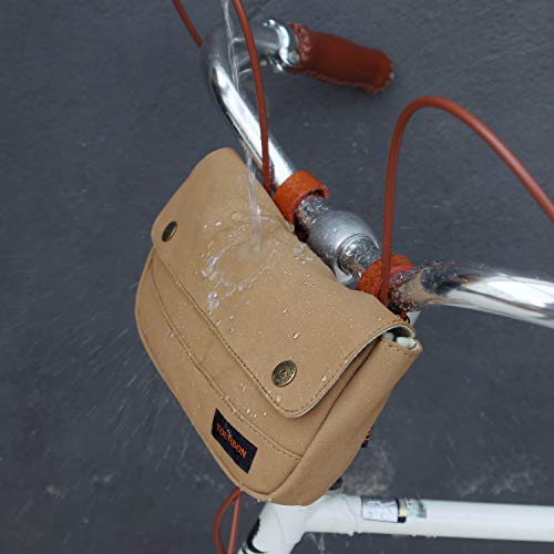 Tourbon Wasterproof sur toile Vélo sacoches de vélo Pouch sacoche de guidon - khaki grey