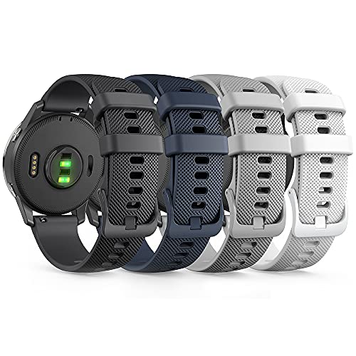 TUSITA [4 Piezas] Liberación Rápida Correa 22mm Para Garmin Vivoactive 4,Venu 2,Huawei Watch 3 GT GT2 GT2e GT3 46mm GT Runner,Galaxy Watch,Amazfit GTR 2 2e GTR 3 PRO - Banda de Silicona de Repuesto