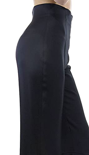 Twinset Milano Pantalón Cropped en Envers Satin TA824E Negro 44