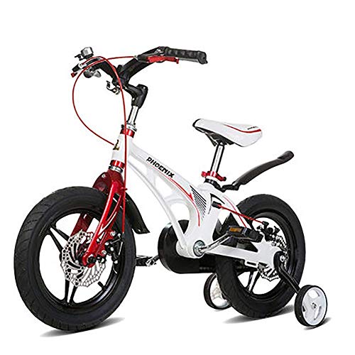 UKUOFL Present Trike Bicicleta Ligera para niños de 12"14" Pulgadas para niños y niñas, con Marco de aleación de magnesio Frenos de Disco Dobles Delanteros y Traseros, para niños de 2 a 6 años BIC