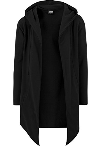 Urban Classics Long Hooded Open Edge Cardigan Sweater, Black, L para Hombre