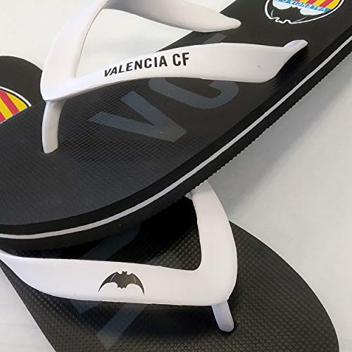 Valencia CF Chancla Negra, Unisex Adulto, 41-42