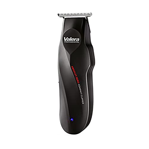 Valera Professional Absolut Zero 658.01, cortadora de pelo compacta, cuchillas de 42 mm de ancho para una longitud de corte mínima de 0,1 mm, funcionamiento con y sin cable, Color Negro