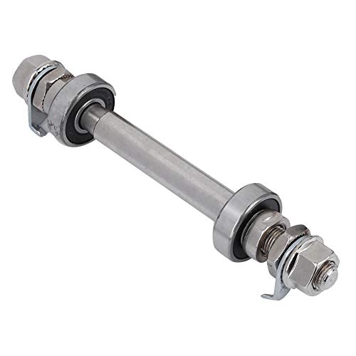 VIFER Eje Durable Metal Rueda de Bicicleta Eje del Eje Delantero Trasero Palanca de Eje sólido Herramienta de reparación de Bicicletas Accesorios((Front) axle +6000 Bearing)