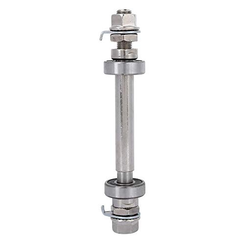 VIFER Eje Durable Metal Rueda de Bicicleta Eje del Eje Delantero Trasero Palanca de Eje sólido Herramienta de reparación de Bicicletas Accesorios((Front) axle +6000 Bearing)