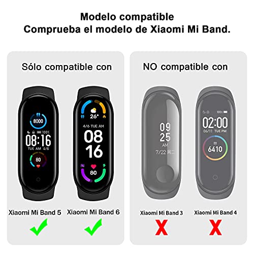 Wanme Correa Compatible con Xiaomi Mi Band 5 & Amazfit Band 5 & Xiaomi Mi Band 6, Pulseras Deportiva de Silicona Suave de Bicolor para Xiaomi Mi Band 5 / Amazfit Band 5 / Mi Band 6