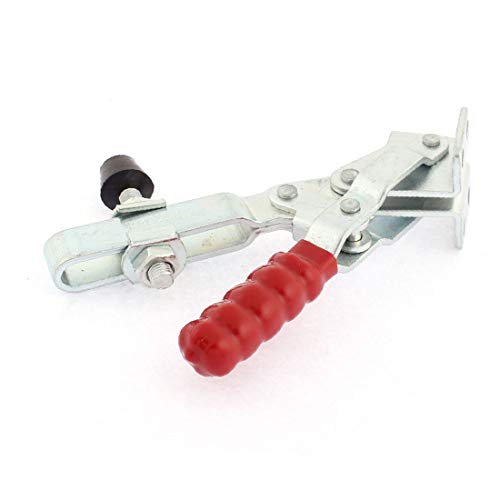 X-DREE 500Lbs Antideslizante Mango cubierto de plástico rojo Vertical Toggle Clamp Hardware(500Lbs Anti sli_p Red Plastic Covered Handle Vertical Toggle Clamp Hardware