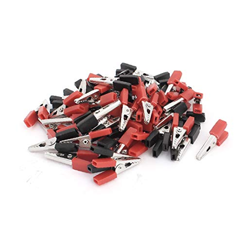 X-DREE 60 piezas de plástico aislar la abrazadera 34 mm Alligator Clip Clamp Prueba de potencia Sondas de (60 Pcs plastic Insulate Clamp 34mm Alligator Clip Clamp Power Test Probes s-o-lder