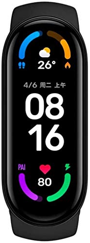 Xiaomi Mi Band 6 con pantalla de 1.56 pulgadas, pulsera inteligente con indicación de nivel de oxígeno en sangre