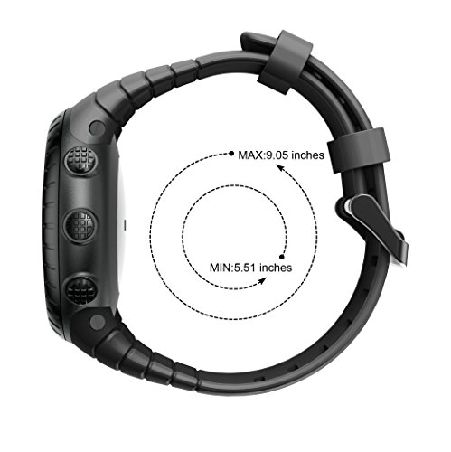 Yaspark Suunto Core Correa, Silicona Suave Bandas Repuesto Accesorio Deportiva Pulsera para Suunto Core Smart Watch