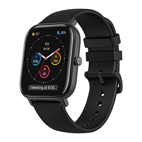 YHC Correa para Xiaomi Amazfit GTS Correas,Pulsera de Reemplazo de Silicona Suave para Amazfit GTS 2(1-Negro)