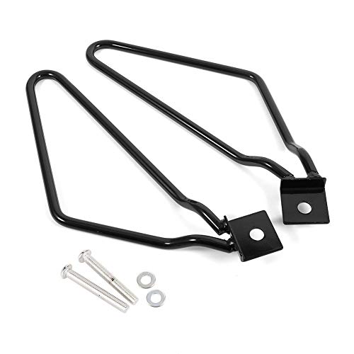 Ymiko Soporte para alforjas para Motocicleta, 2 Soportes para alforjas para Motocicleta, Soporte Negro, Compatible con XL883 / 1200 HD1450 / 1584(Negro)