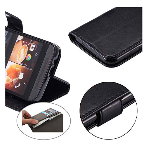 YZKJ Funda para Crosscall Trekker M1 Core,Flip PU Cuero Boton Magnetico Protectora Case Caso Soporte Billetera Tapa Carcasa Cover para Crosscall Trekker M1 Core (4.5") - Negro